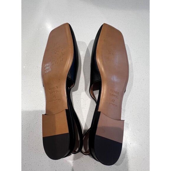 Mansur Gavriel Square Toe black leather Slingback Flat (Women) shoes size 40 - Picture 8 of 11